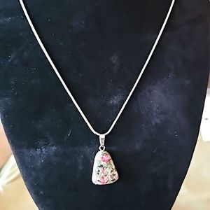 Zoisite Necklace 925 Silver